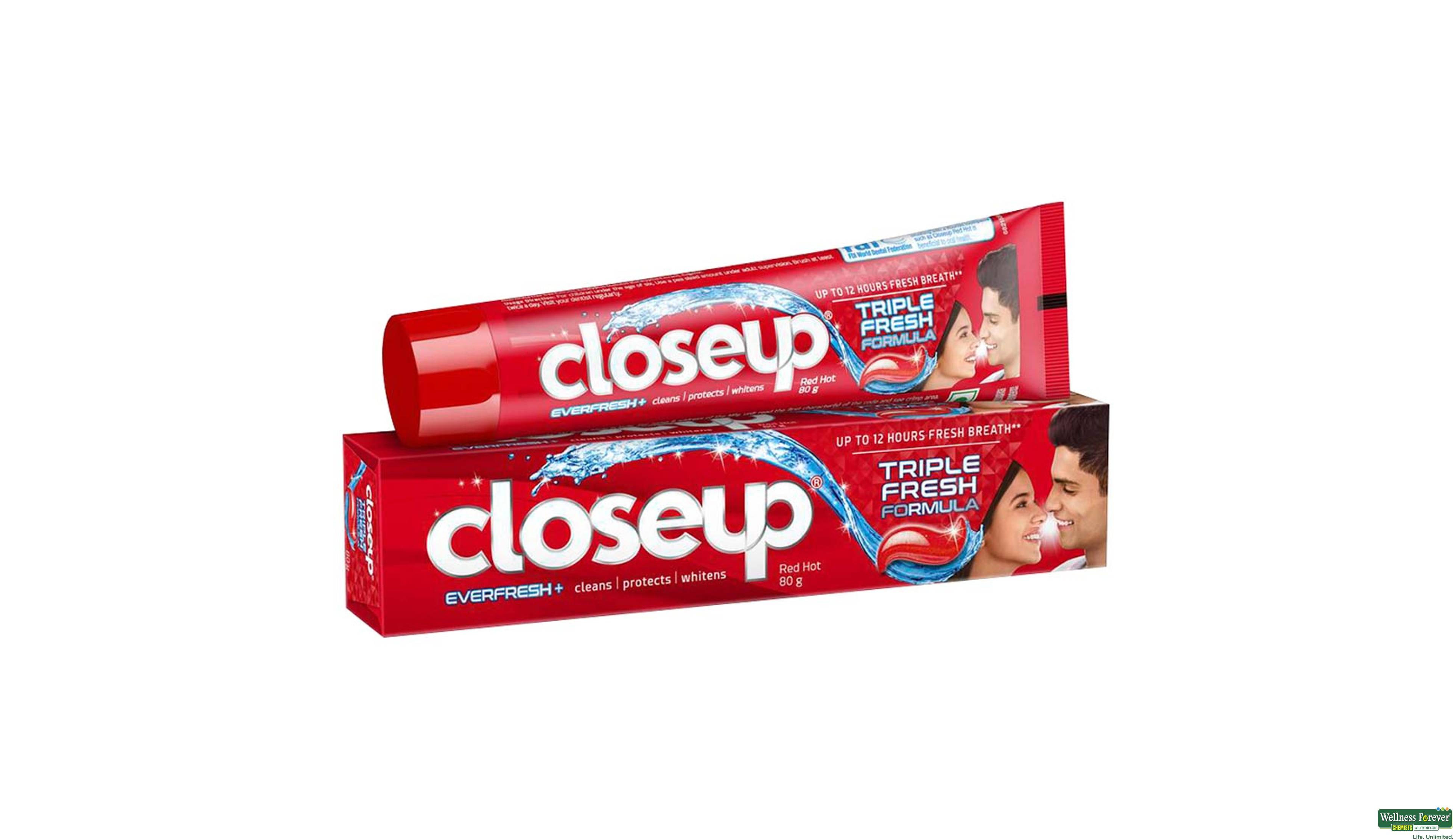 Closeup Red Hot Everfresh Toothpaste